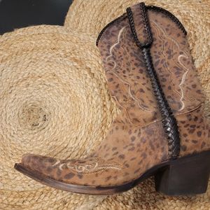 Suede and leather Cowboy Boots size 8.5 Western Country